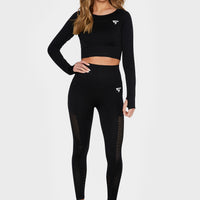 Long sleeve RDL+ Seamless Cropped Long Sleeve Sport Top - Squatproof