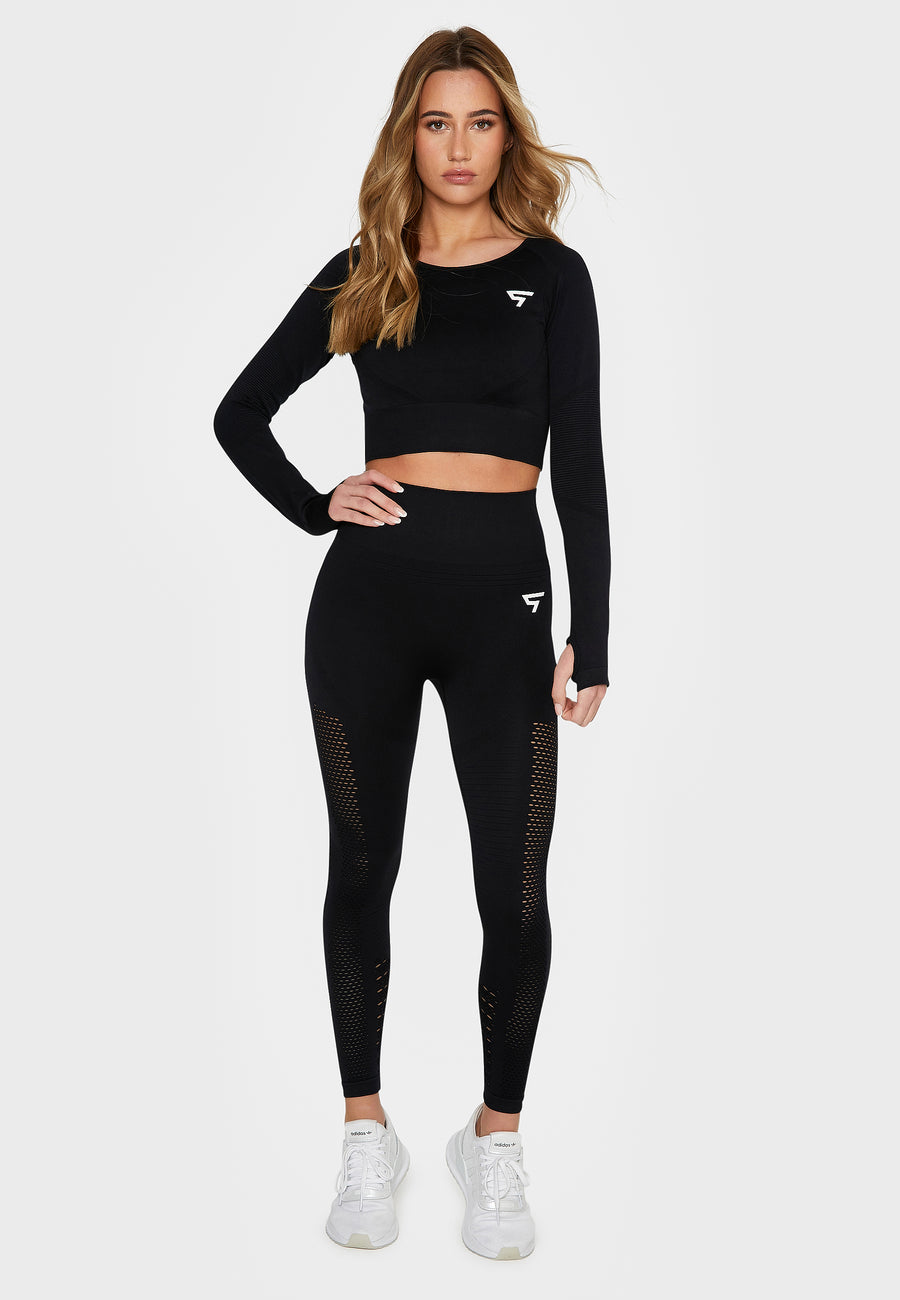 Long sleeve RDL+ Seamless Cropped Long Sleeve Sport Top - Squatproof