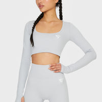 Lange mouw Relax+ naadloze cropped lange mouw sporttop