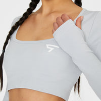 Lange mouw Relax+ naadloze cropped lange mouw sporttop