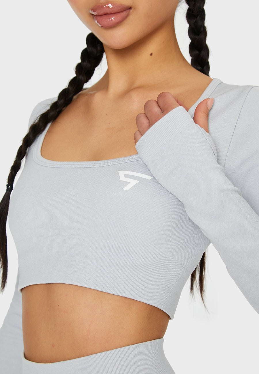 Lange mouw Relax+ naadloze cropped lange mouw sporttop