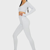 Lange mouw Relax+ naadloze cropped lange mouw sporttop