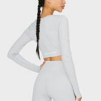 Lange mouw Relax+ naadloze cropped lange mouw sporttop