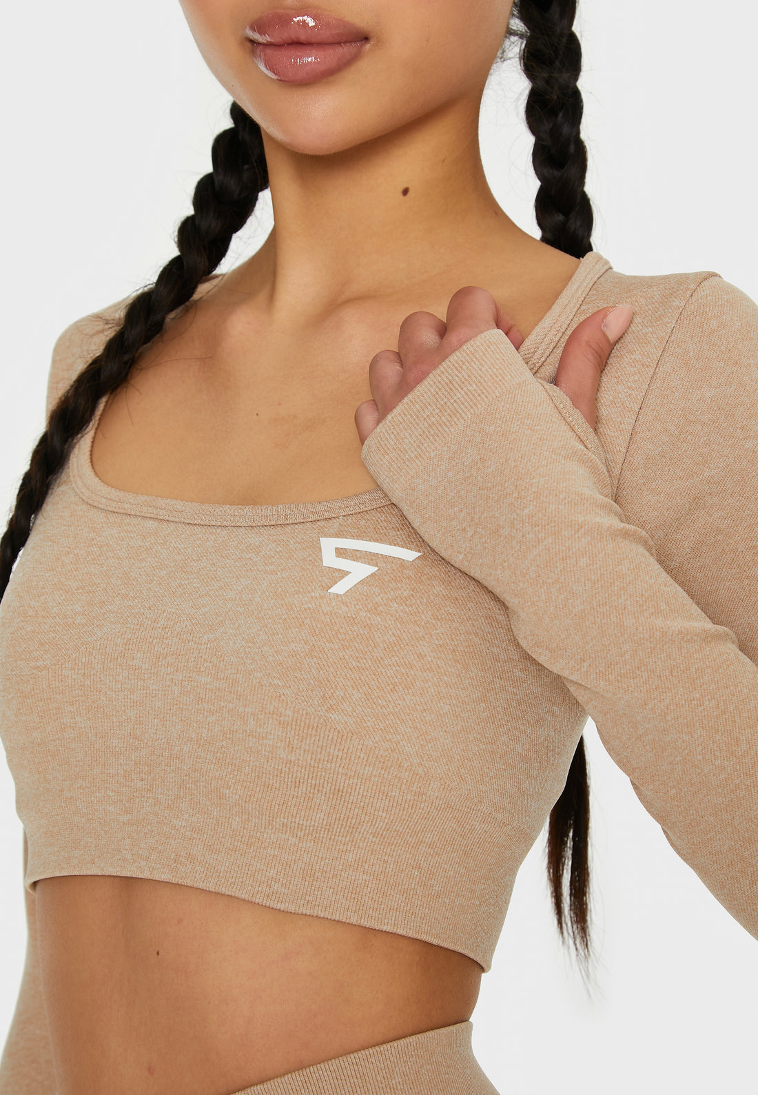 Lange mouw Relax+ naadloze cropped lange mouw sporttop