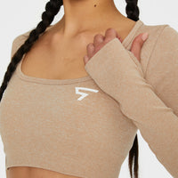 Lange mouw Relax+ naadloze cropped lange mouw sporttop