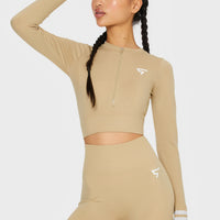 Long sleeve Target+ Seamless Cropped Long Sleeve Sport Top - Squatproof