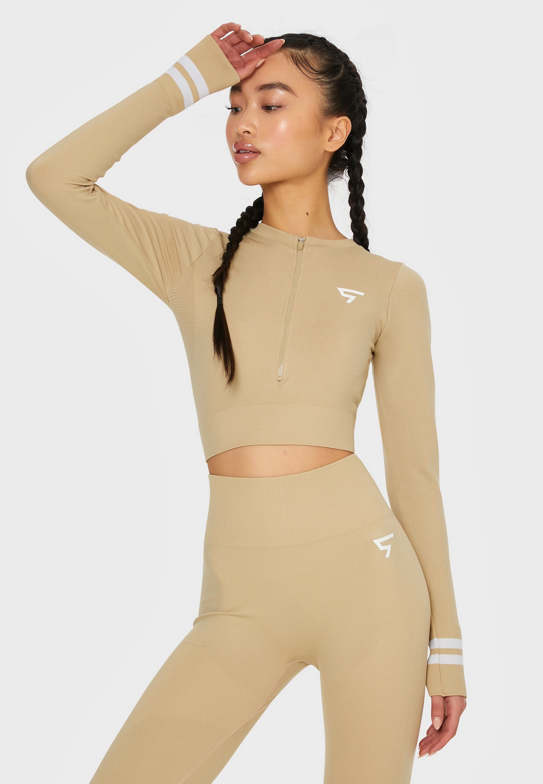 Target+ Naadloze Cropped Sporttop met Lange Mouwen en Lange Mouwen