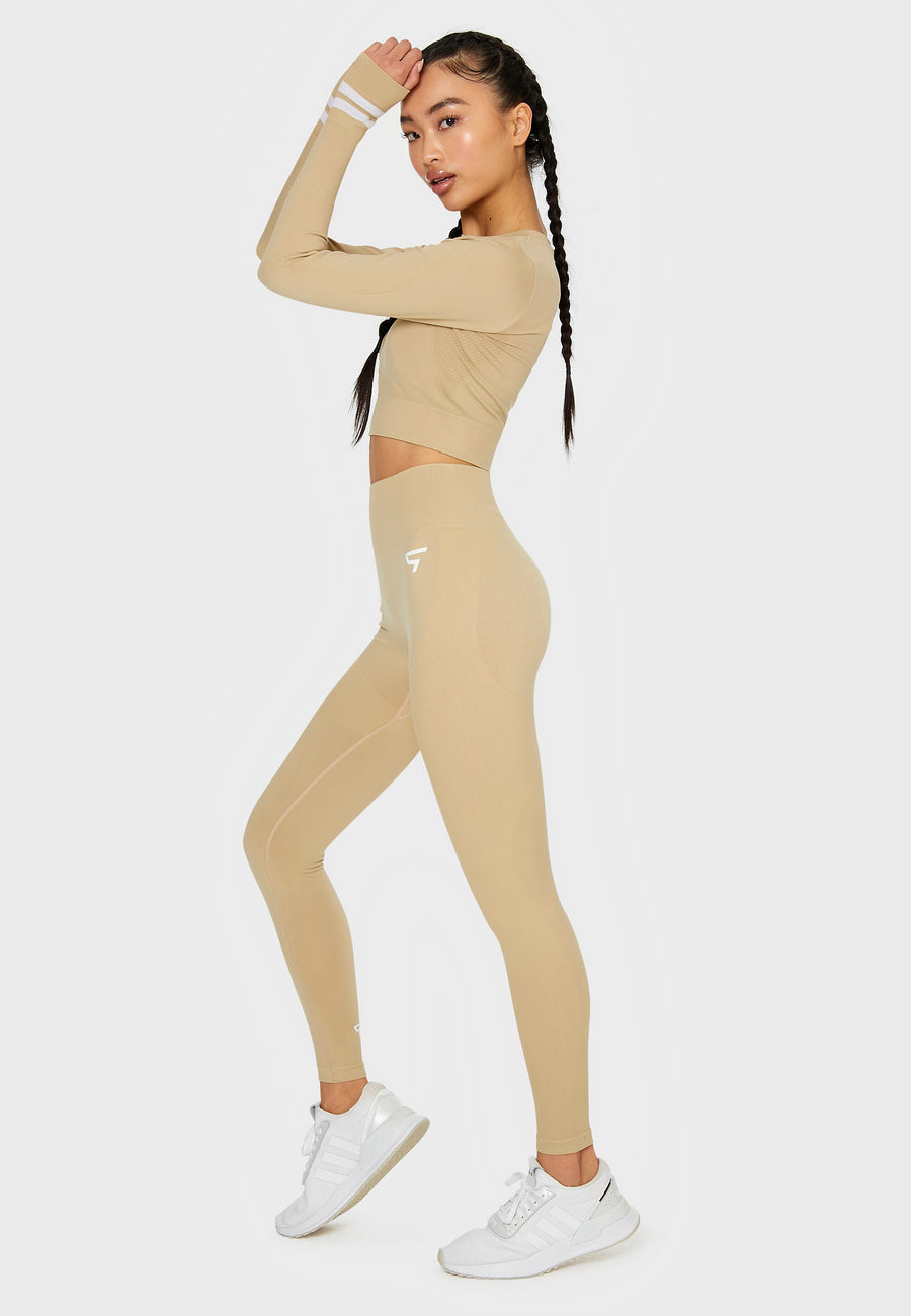 Long sleeve Target+ Seamless Cropped Long Sleeve Sport Top - Squatproof