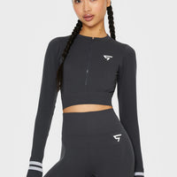 Long sleeve Target+ Seamless Cropped Long Sleeve Sport Top - Squatproof