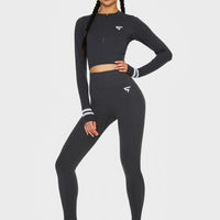 Long sleeve Target+ Seamless Cropped Long Sleeve Sport Top - Squatproof