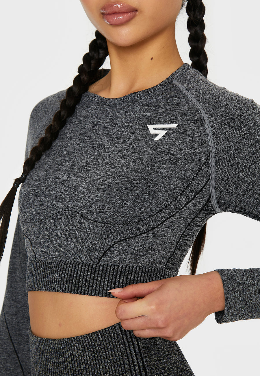 Lange mouw Goal+ Naadloze Cropped Lange Mouw Sport Top