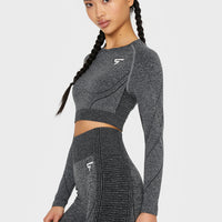 Long sleeve Goal+ Seamless Cropped Long Sleeve Sport Top - Squatproof