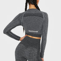 Long sleeve Goal+ Seamless Cropped Long Sleeve Sport Top - Squatproof