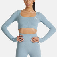 Lange mouw Relax+ naadloze cropped lange mouw sporttop