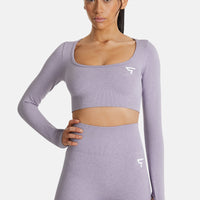 Lange mouw Relax+ naadloze cropped lange mouw sporttop