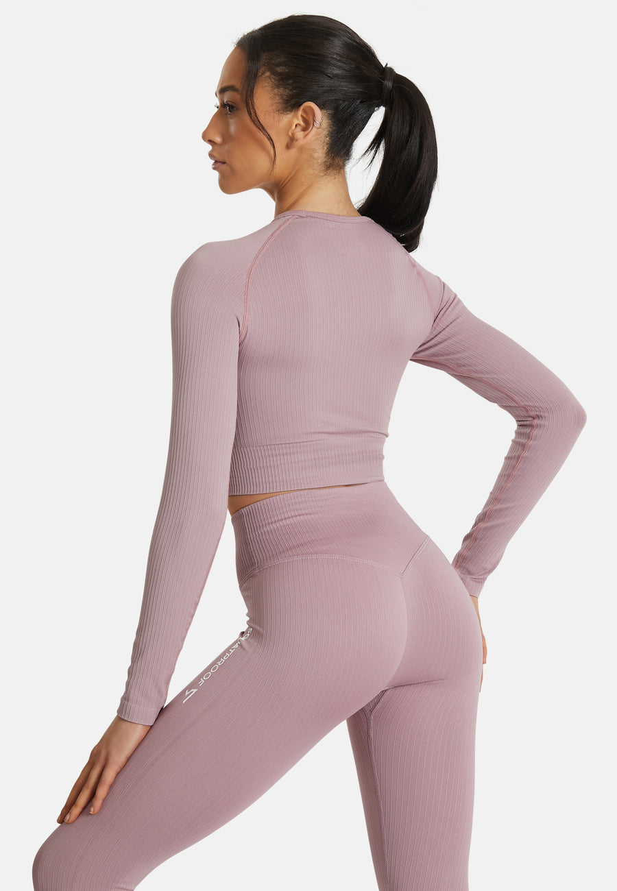 Long Sleeve Joy+ Ribbed Seamless Long Sleeve Sport Top - Squatproof