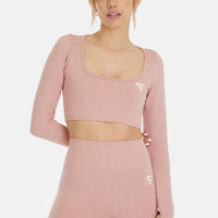 Lange mouw Relax+ naadloze cropped lange mouw sporttop