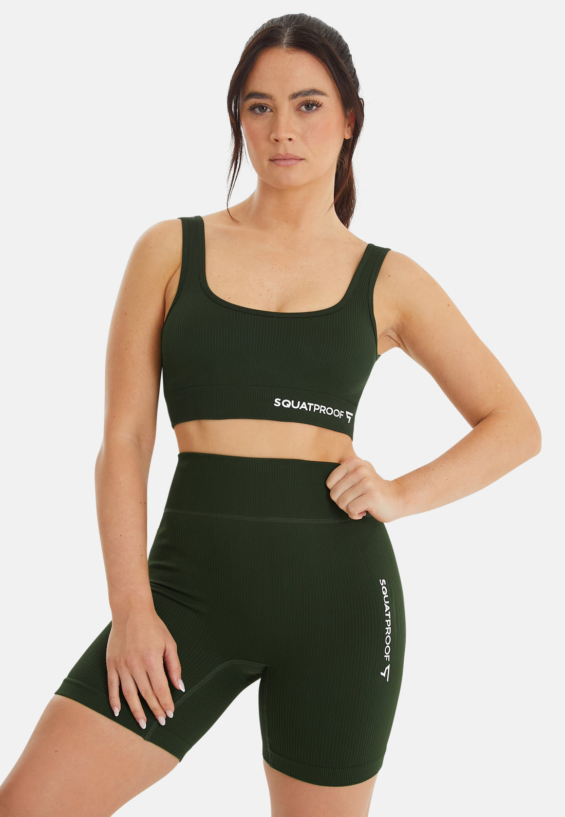 Top Ardour+ Ribbed Seamless Square Sport Bra - Squatproof