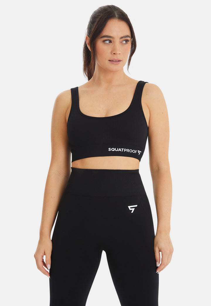 Top Ardour+ Ribbed Seamless Square Sport Bra - Squatproof