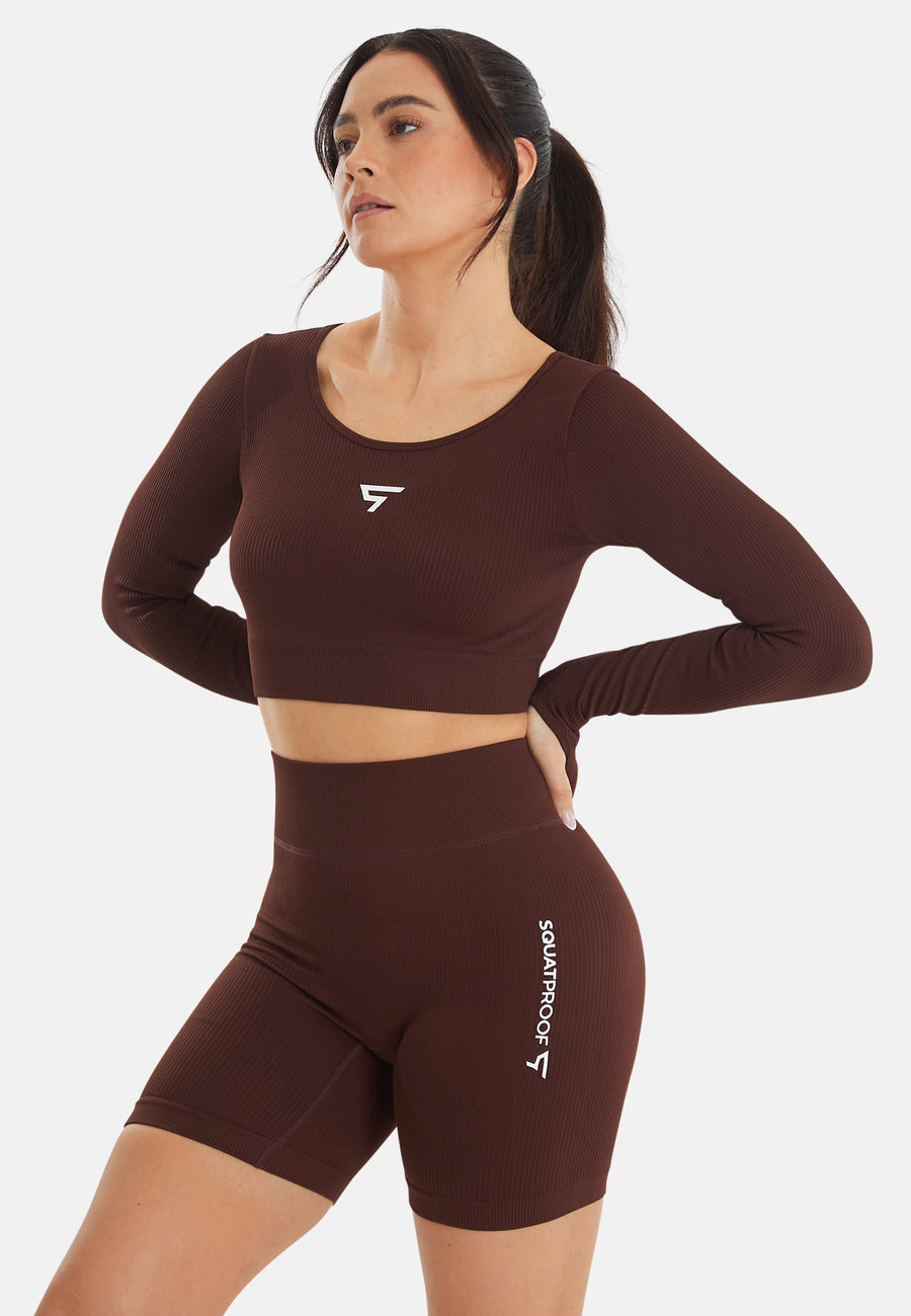 Long Sleeve Ardour+ Ribbed Long Sleeve Sports Top - Squatproof