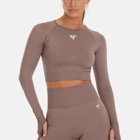 Long Sleeve Dynamic+ Seamless Cropped Long Sleeve Sport Top - Squatproof