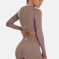 Long Sleeve Dynamic+ Seamless Cropped Long Sleeve Sport Top - Squatproof