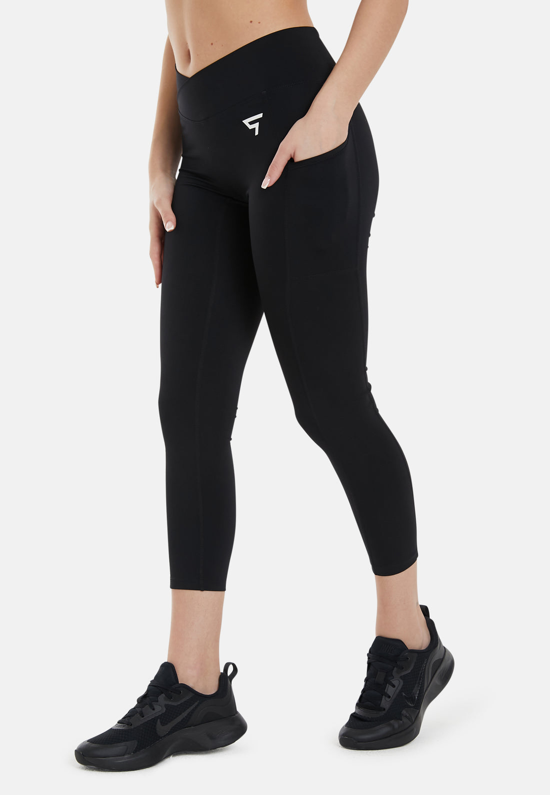 Leggings Exercise Side Pocket Scrunch Sports Leggings - Squatproof