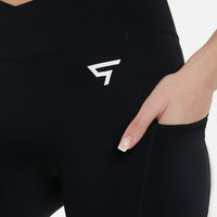 Leggings Exercise Side Pocket Scrunch Sports Leggings - Squatproof