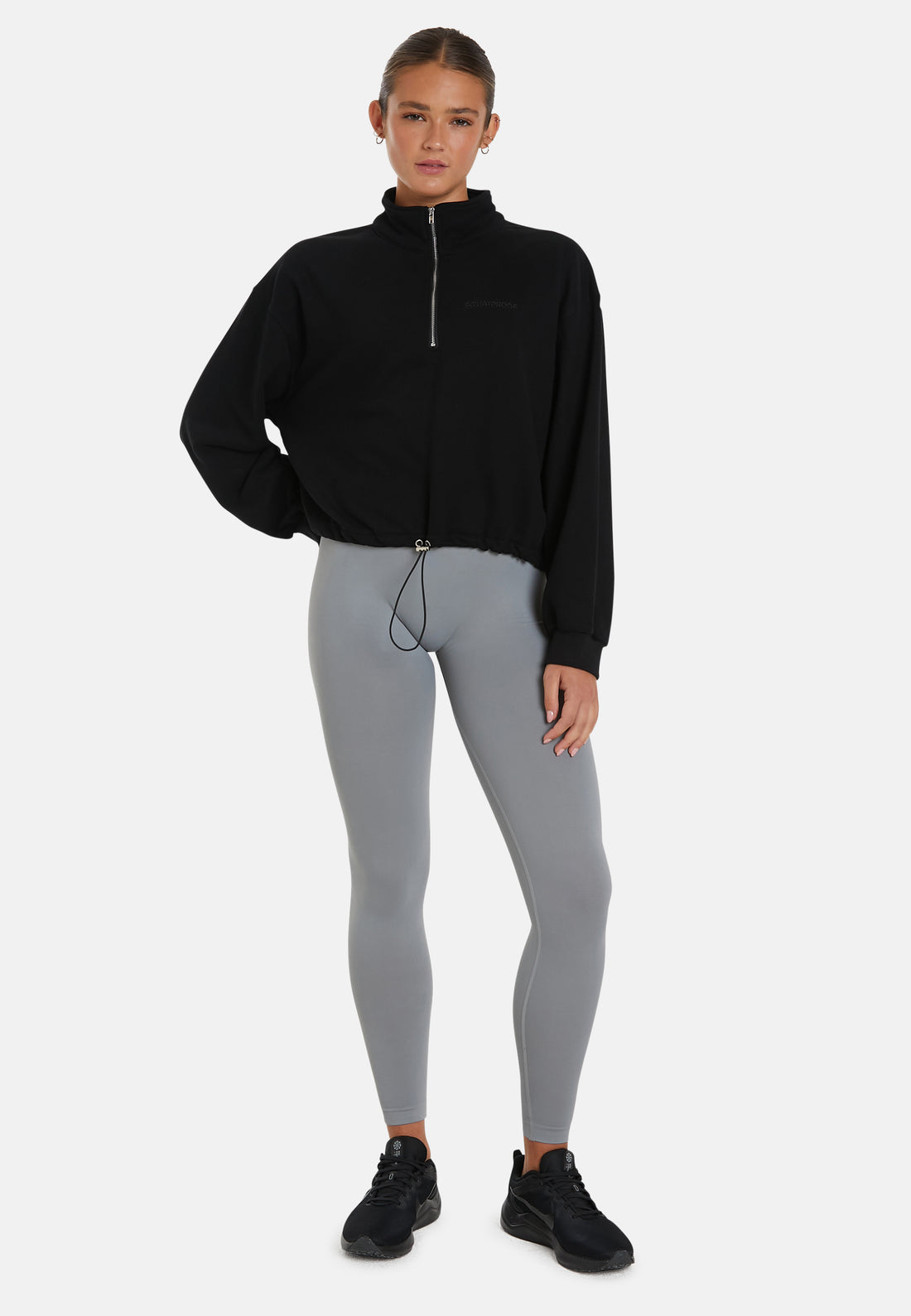 Sweatshirt Pull String Pump Cover Half Zip Sweatshirt