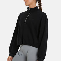 Sweatshirt Pull String Pump Cover Half Zip Sweatshirt - Squatproof