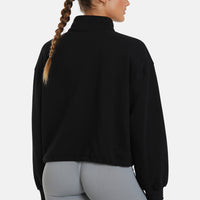 Sweatshirt Pull String Pump Cover Half Zip Sweatshirt - Squatproof