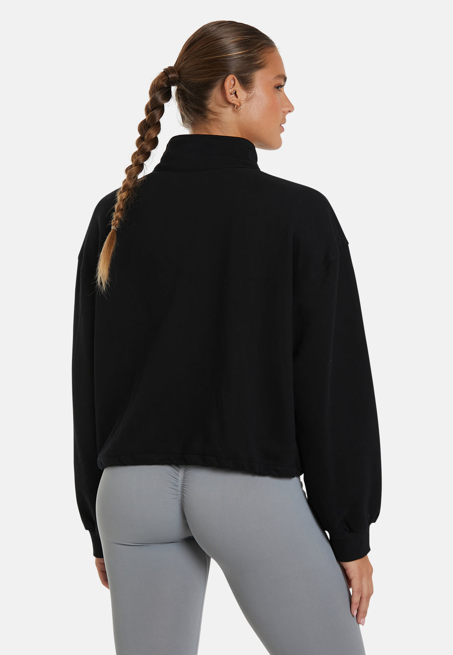 Sweatshirt Pull String Pump Cover Half Zip Sweatshirt