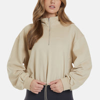 Sweatshirt Pull String Pump Cover Half Zip Sweatshirt - Squatproof