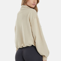 Sweatshirt Pull String Pump Cover Half Zip Sweatshirt