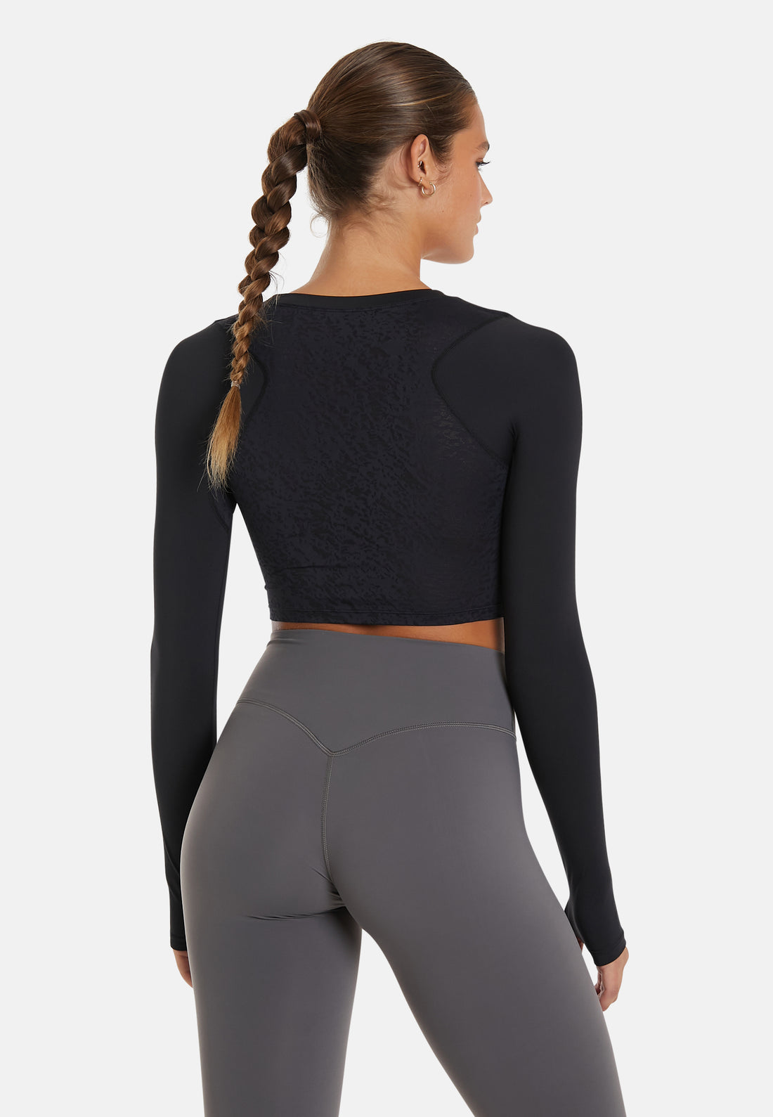 Long Sleeve Breath Back Seamless Long Sleeve Sports Top - Squatproof