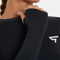 Long Sleeve Breath Back Seamless Long Sleeve Sports Top - Squatproof