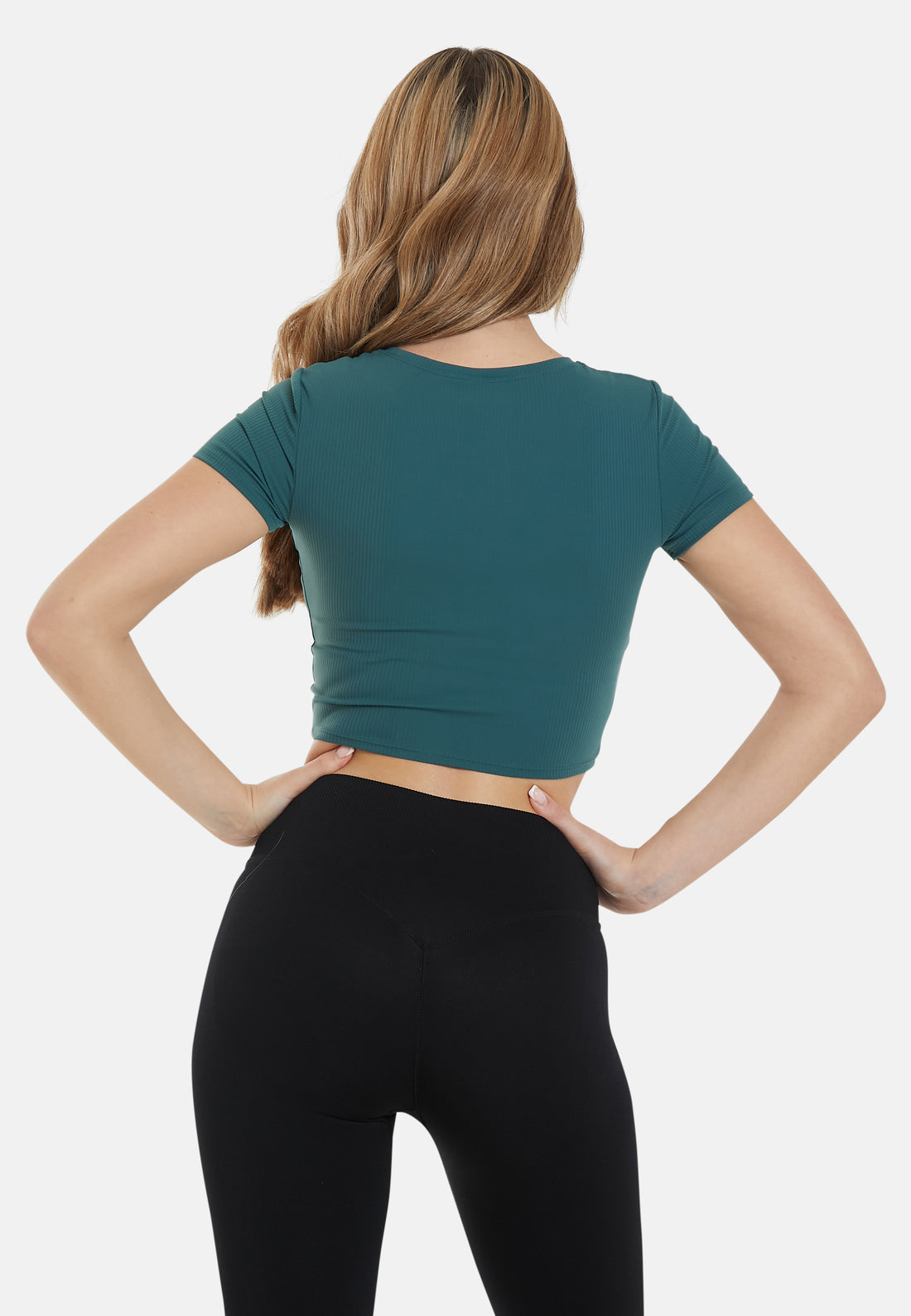 T-Shirt Hollow Out Cropped Sports Top - Squatproof