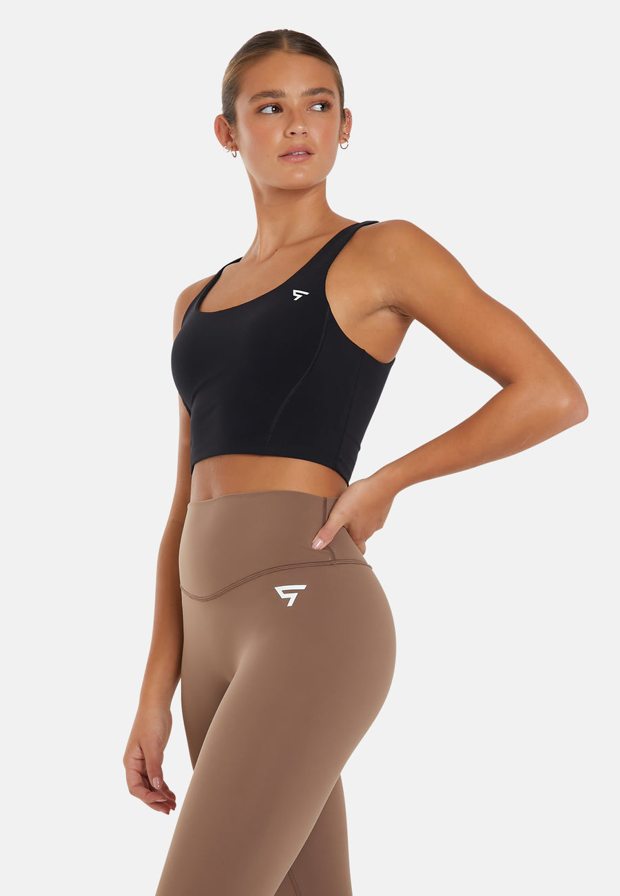 Kurzes Sporttop mit Powerfit-Rücken