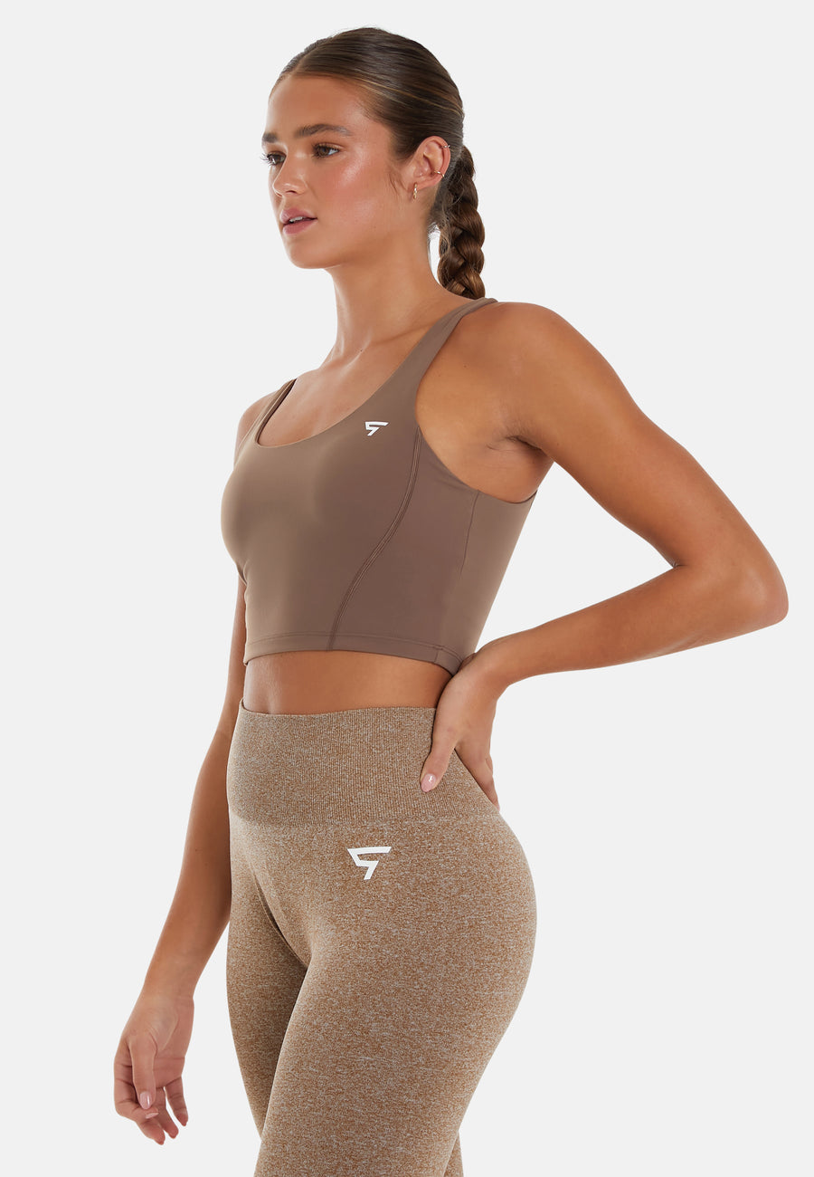 Kurzes Sporttop mit Powerfit-Rücken