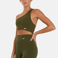 Top Serenity Ribbed One Shoulder Sports Top - Squatproof