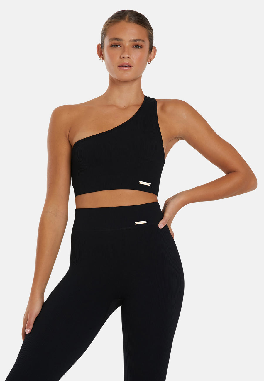 Top Serenity Ribbed One Shoulder Sports Top