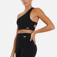 Top Serenity Ribbed One Shoulder Sports Top - Squatproof