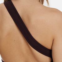 Top Serenity Ribbed One Shoulder Sports Top - Squatproof