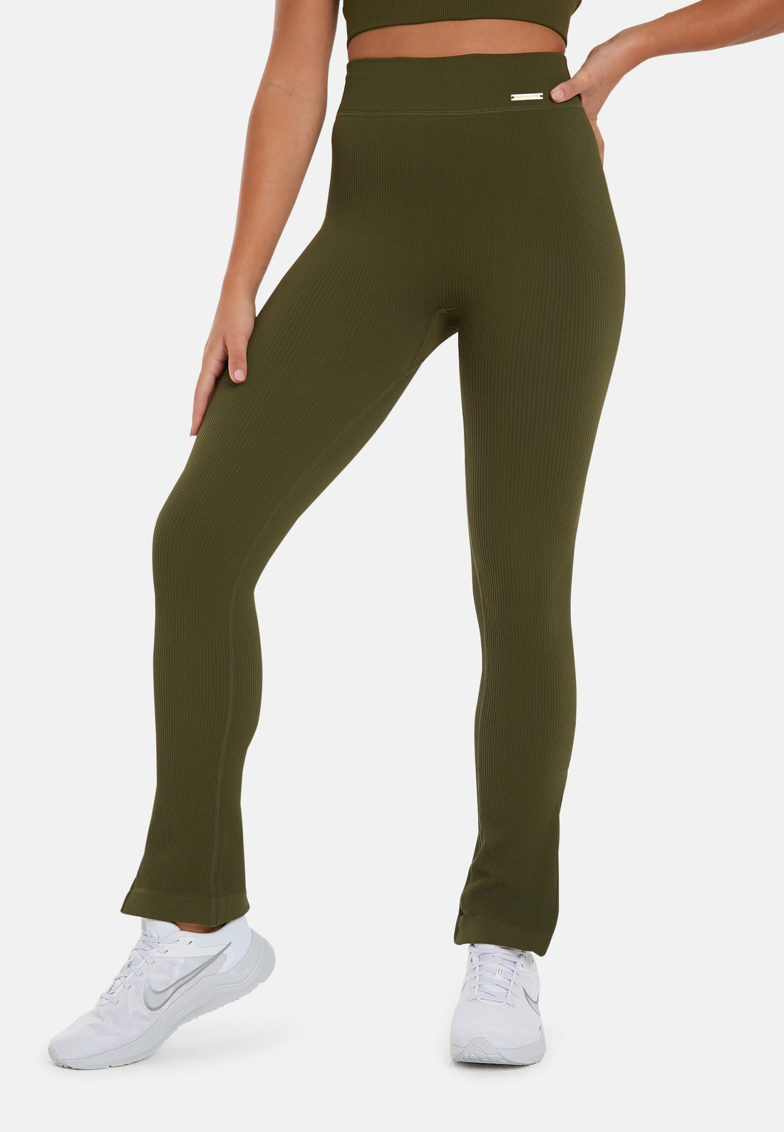 Leggings Serenity Gerippte Bell-Sportleggings