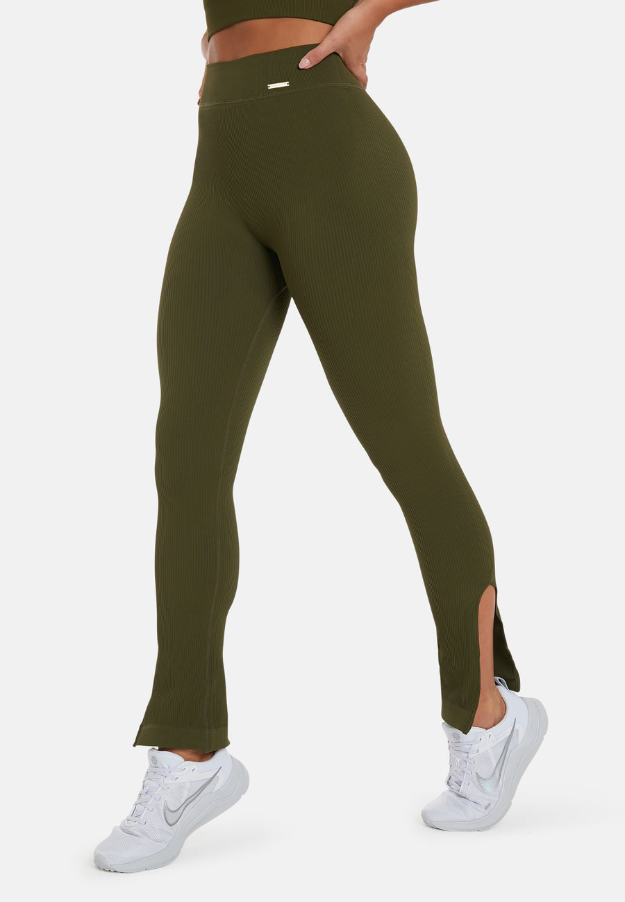 Leggings Serenity Gerippte Bell-Sportleggings