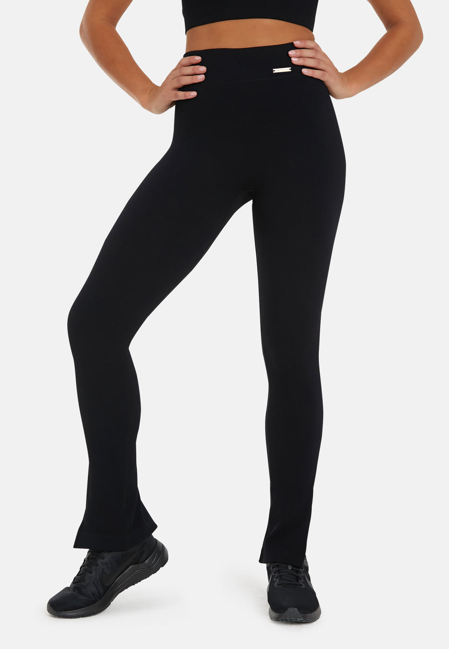 Leggings Serenity Gerippte Bell-Sportleggings