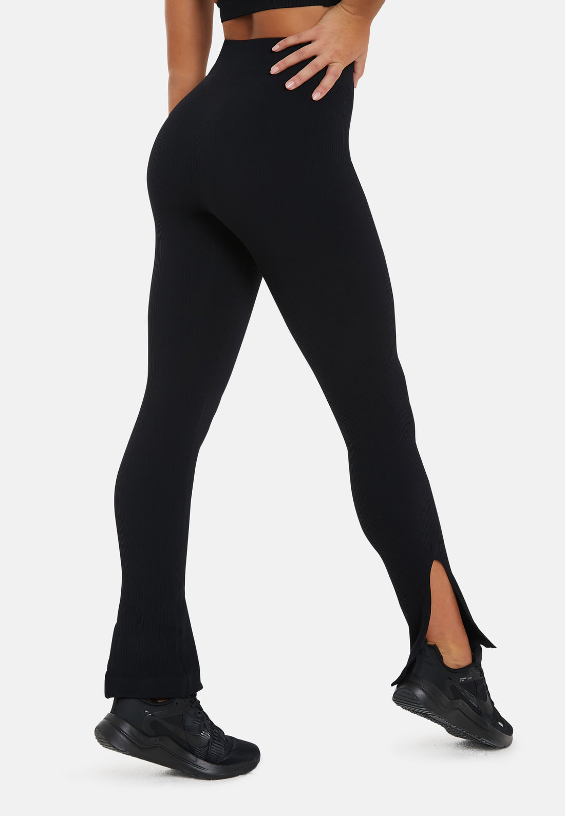 Leggings Serenity Gerippte Bell-Sportleggings