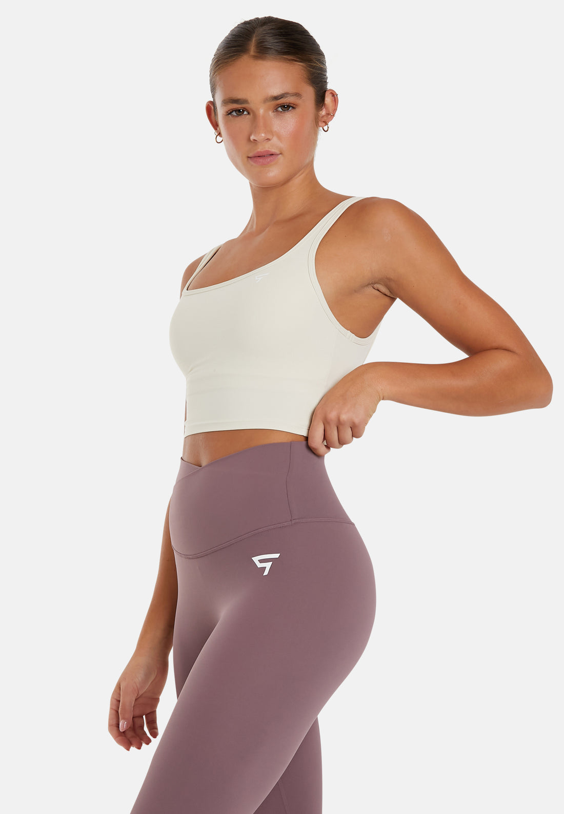 Top Wave Double Straps Sports Crop Top - Squatproof