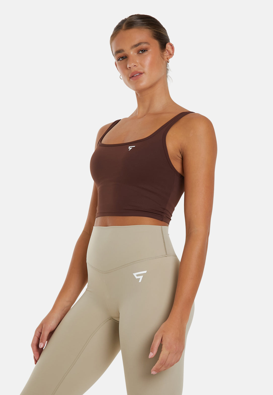 Top Wave Double Straps Sports Crop Top - Squatproof