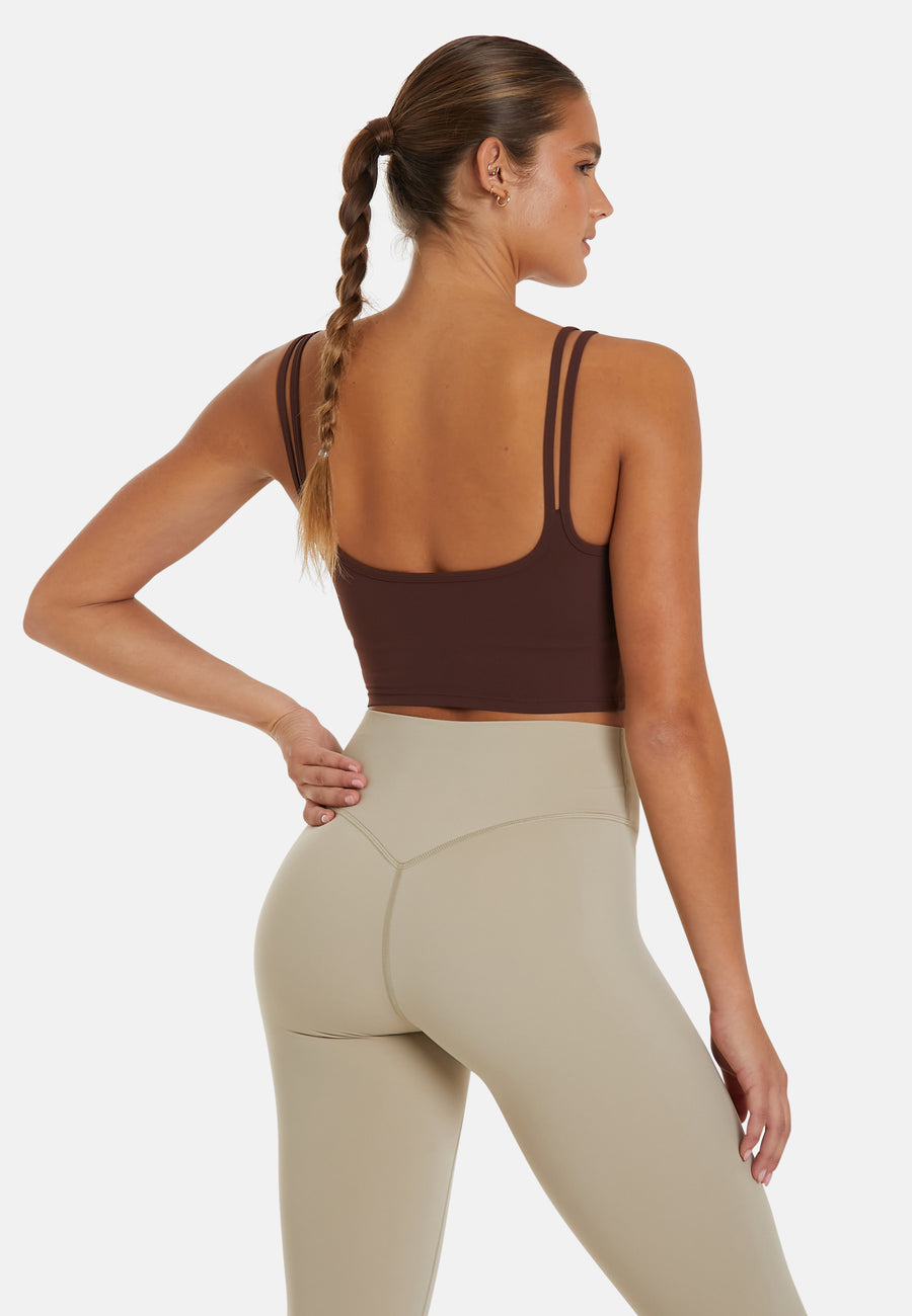 Top Wave – Sport-Crop-Top mit Doppelträgern